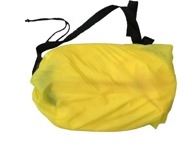 190T Banana Shape Beach lazy bag Hangout Air Bed inflatable lounger laybag fast folding sleeping inflatable air sofa lazy bag