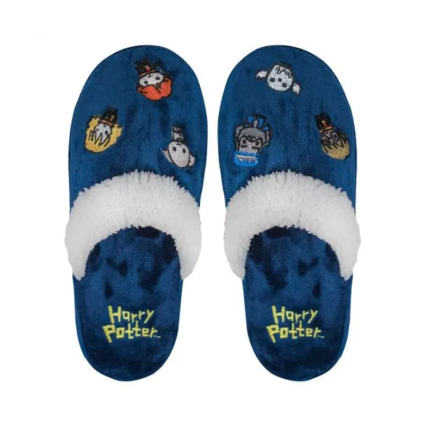 3 x Mens Womens Harry Potter Starry Night Kawaii Slippers Dark Blue