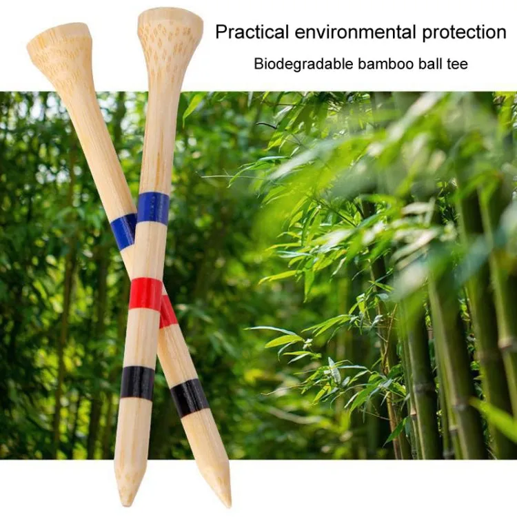 30pcs /Box PGM QT030 Golf Bamboo Tee Adjustable Height Spikes Golf Depth Marker Tee(83mm)