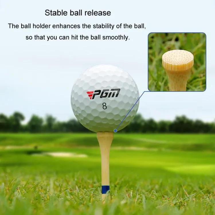 30pcs /Box PGM QT030 Golf Bamboo Tee Adjustable Height Spikes Golf Depth Marker Tee(83mm)