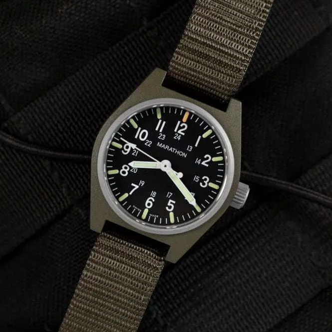 34mm Sage Green General Purpose Quartz MaraGlo (GPQ) Nylon DEFSTAN Watch