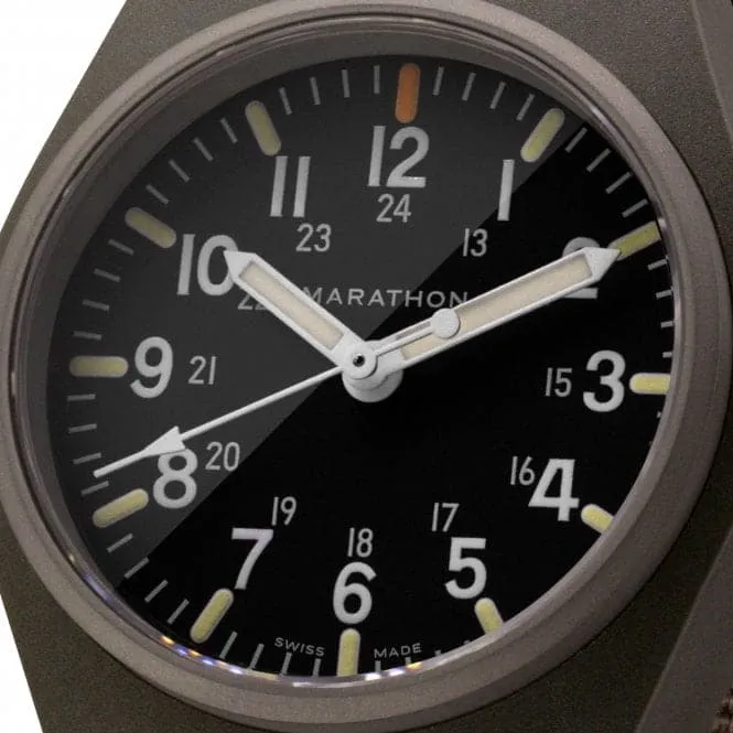 34mm Sage Green General Purpose Quartz MaraGlo (GPQ) Nylon DEFSTAN Watch