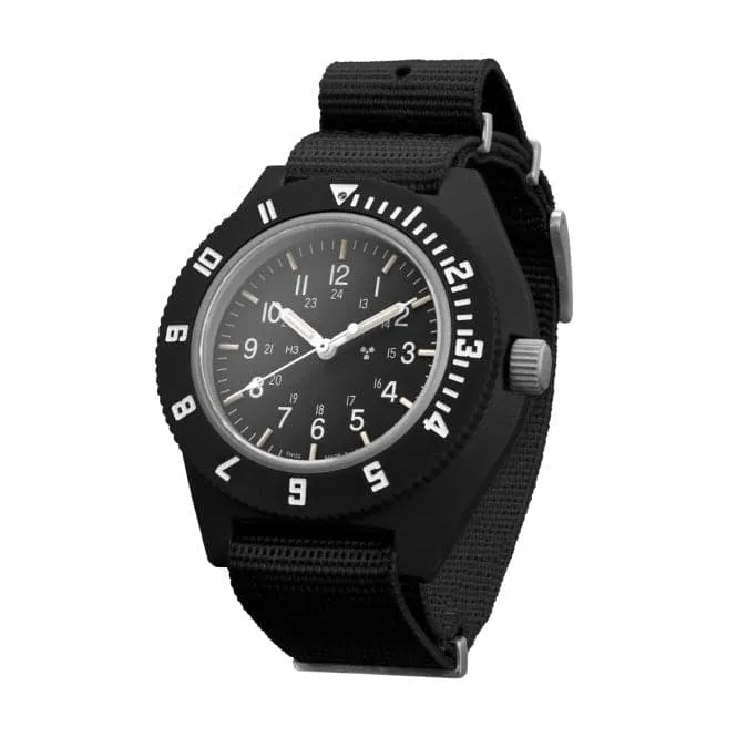 41mm Black Pilot's Navigator Nylon DEFSTAN Watch