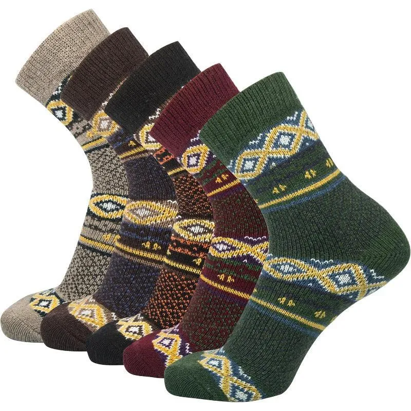 5 Pack Knitted Wool Socks – Warmth and Comfort for Winter Days