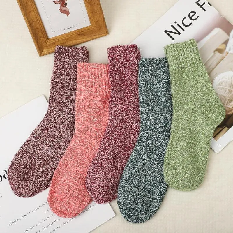 5 Pack Wool Blend Thermal Socks – Ultimate Warmth for Cold