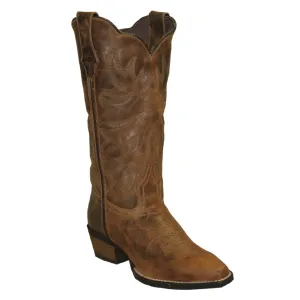 Abilene Rawhide Ladies 12” Brown Western Snip Toe Boot 5151