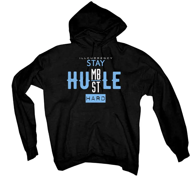 Air Jordan 13 “Black UNC” Black T-Shirt (Stay humble hustle hard)