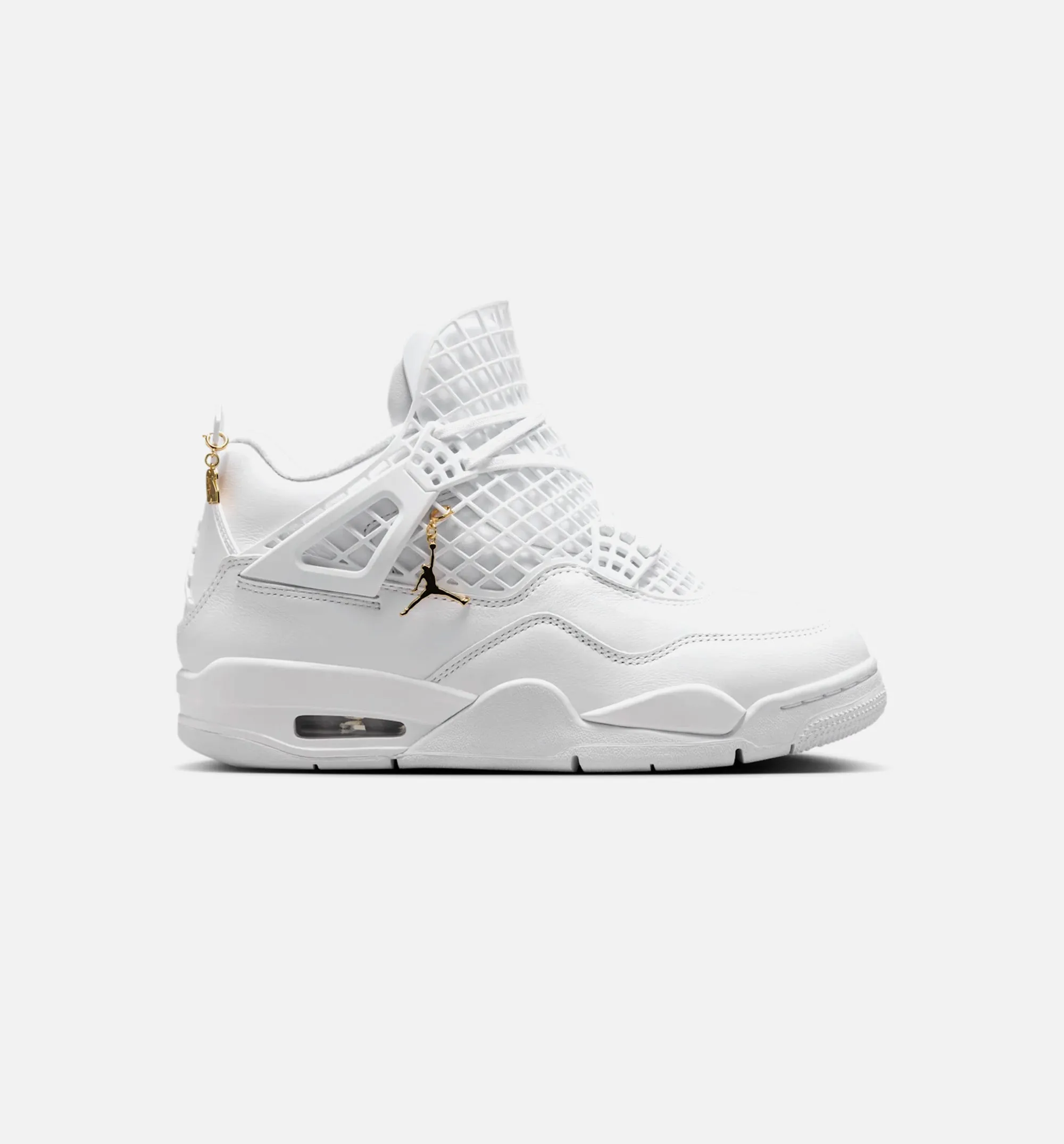 Air Jordan 4 Retro Net Triple White Womens Lifestyle Shoe - White