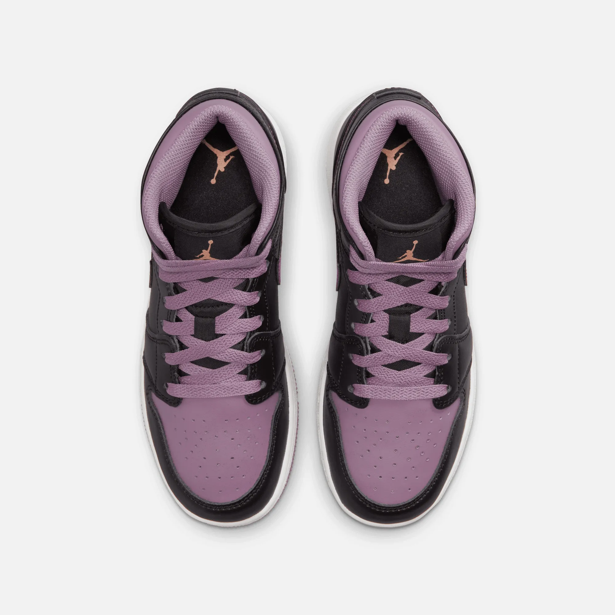 Air Jordan Big Kids' 1 Mid Black Sky J Mauve (GS)