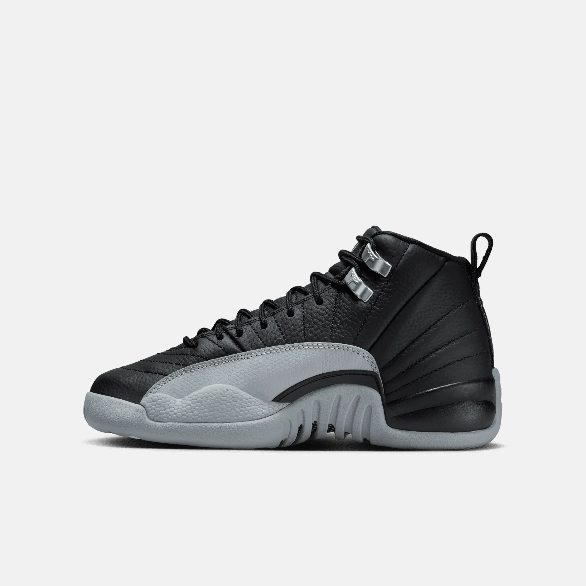 Air Jordan Big Kids' 12 Retro Black and Wolf Grey (GS)