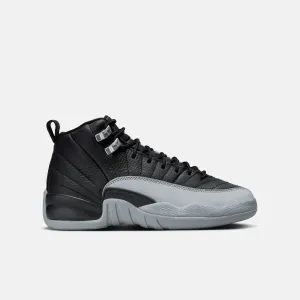 Air Jordan Big Kids' 12 Retro Black and Wolf Grey (GS)