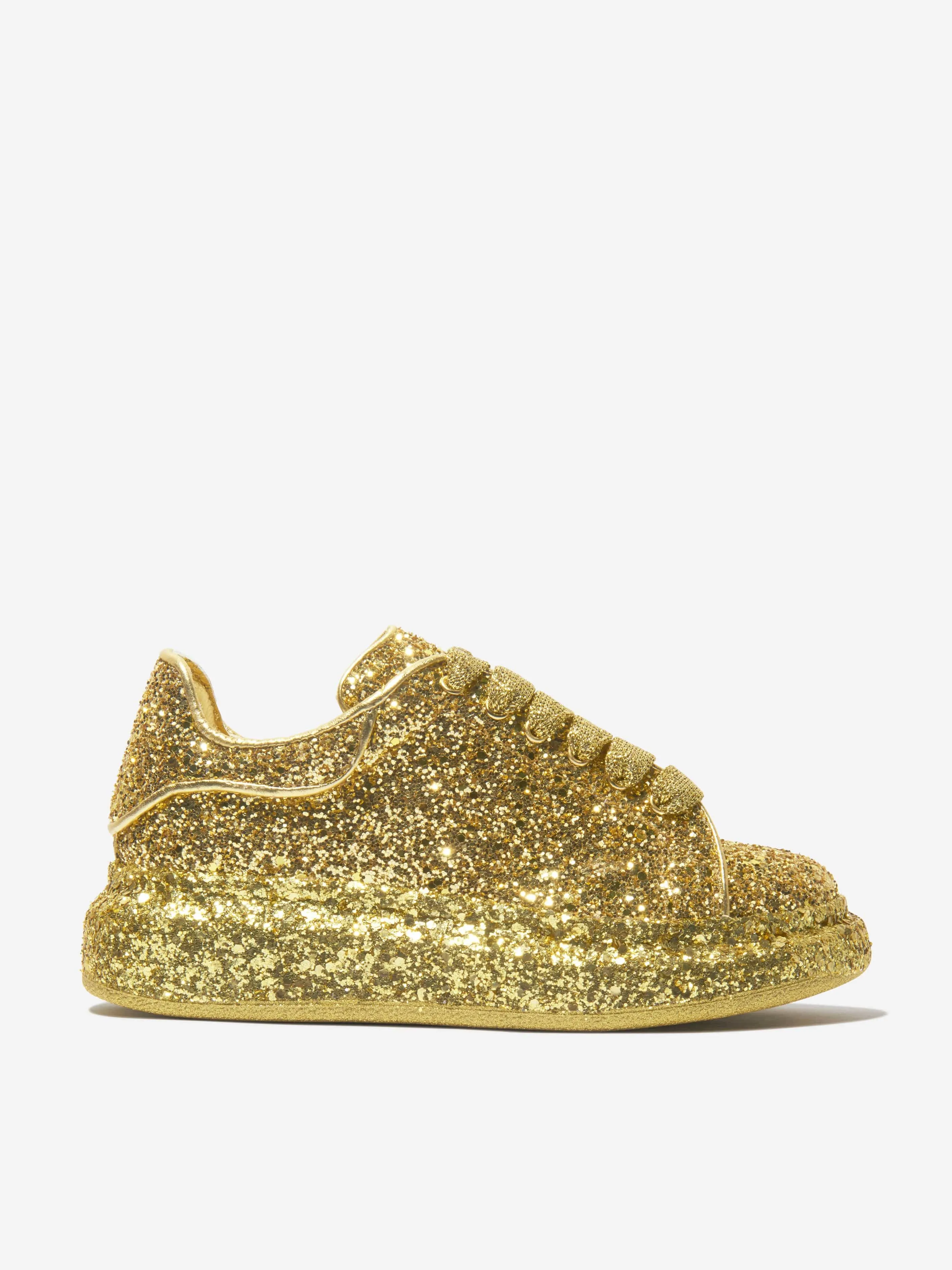 Alexander McQueen Girls Glitter Chunky Trainers