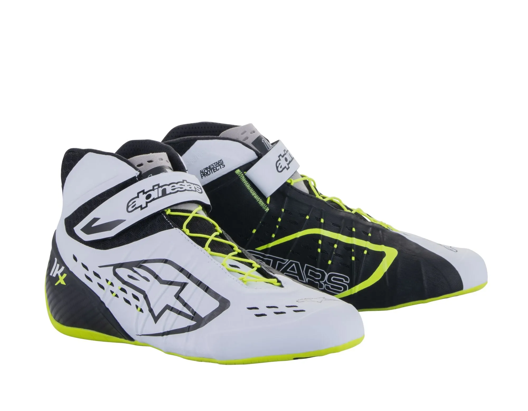 ALPINESTARS 2712123_125_3,5 Karting shoes TECH-1 KX V2, black/white/yellow fluo, Size 35