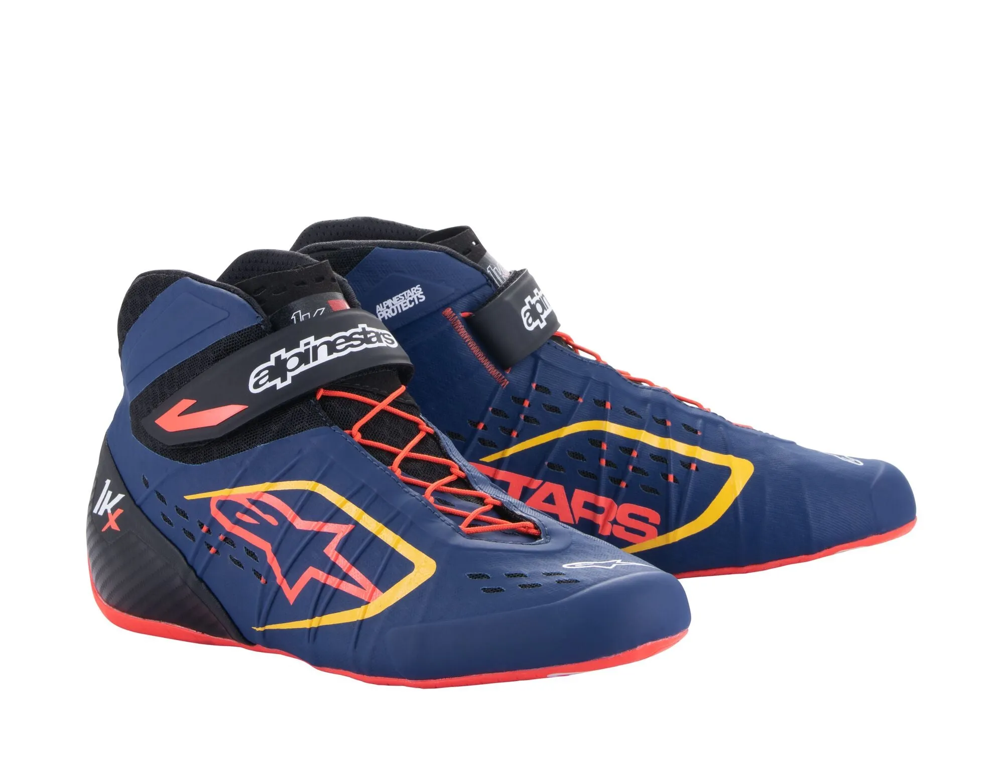 ALPINESTARS 2712123_7135_13 Karting shoes TECH-1 KX V2, ultramarine blue/red/yellow fluo, Size 47