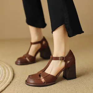 Amozae 2023 new Women sandals natural leather 22-24.5cm cowhide pigskin sheepskin full leather t-buckle hollow out women summer shoes