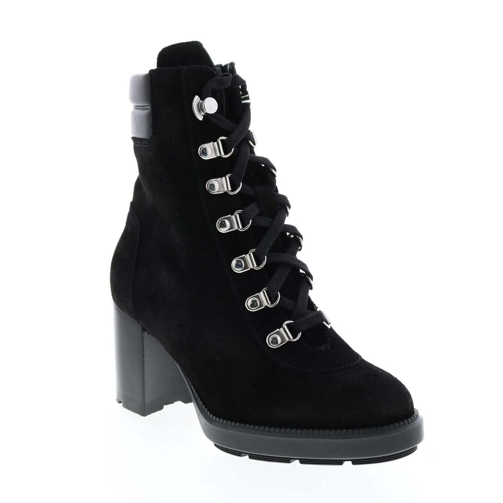 Aquatalia Iriana Suede Calf 34L3712-BBK Womens Black Suede Ankle Boots