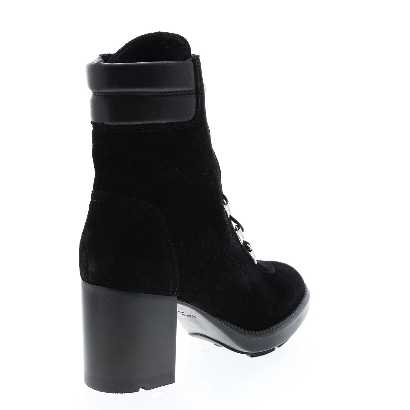 Aquatalia Iriana Suede Calf 34L3712-BBK Womens Black Suede Ankle Boots