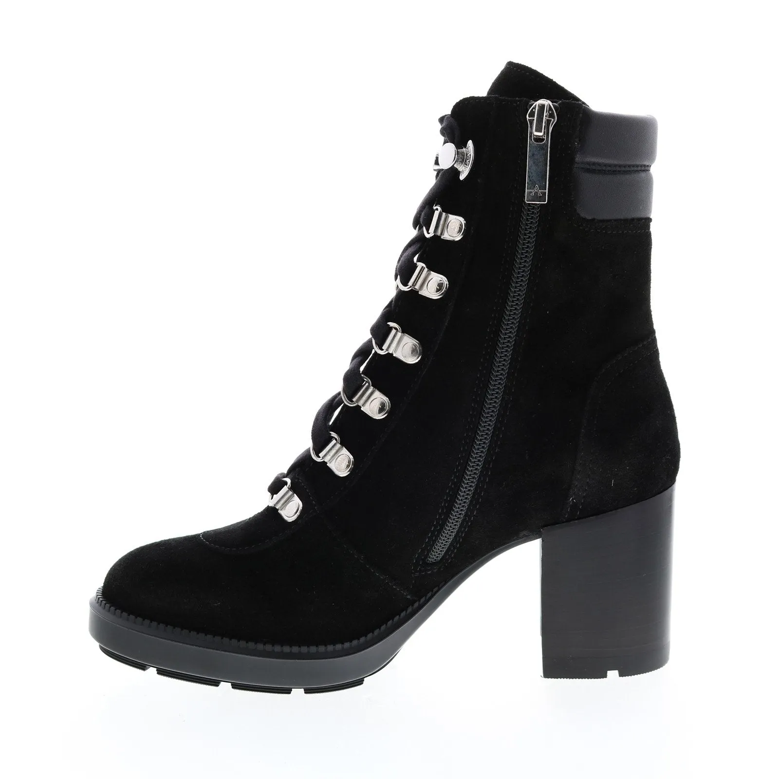 Aquatalia Iriana Suede Calf 34L3712-BBK Womens Black Suede Ankle Boots