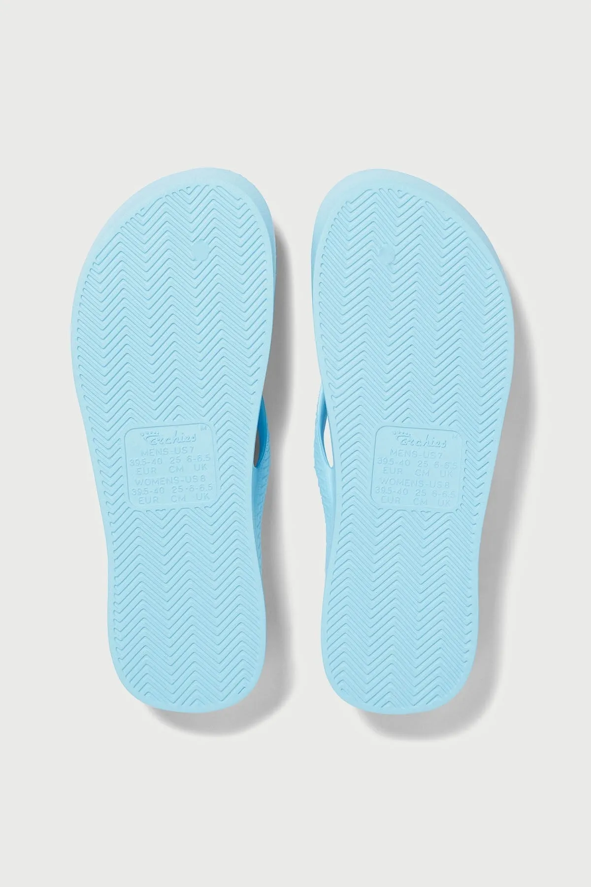 Archies Footwear Arch Support Thong Sky Blue