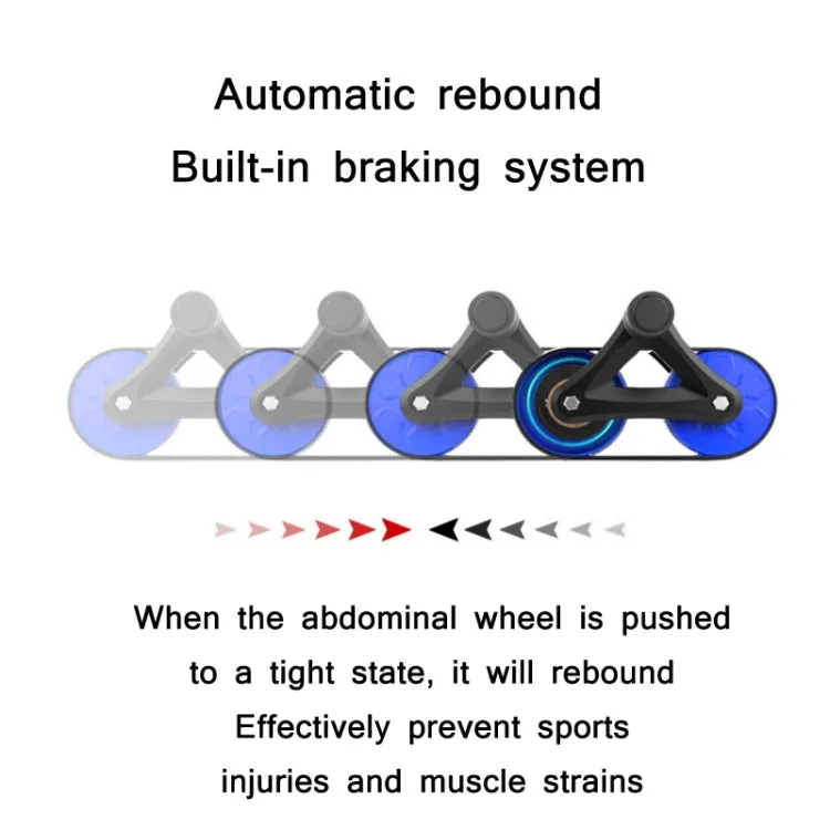 Automatic Rebound Double Wheel Abdominal Fitness Wheel(Red)