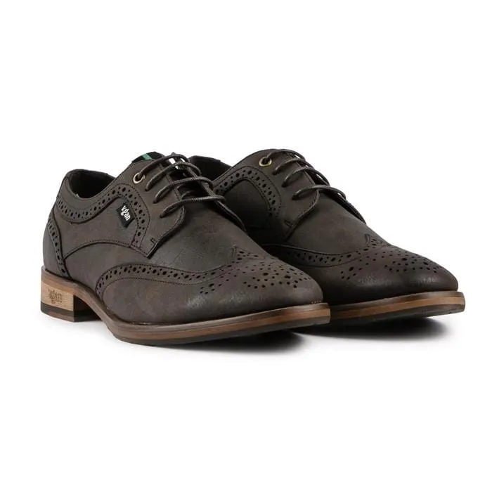 Barley Men's Vegan Leather Brogue Shoes | Brown