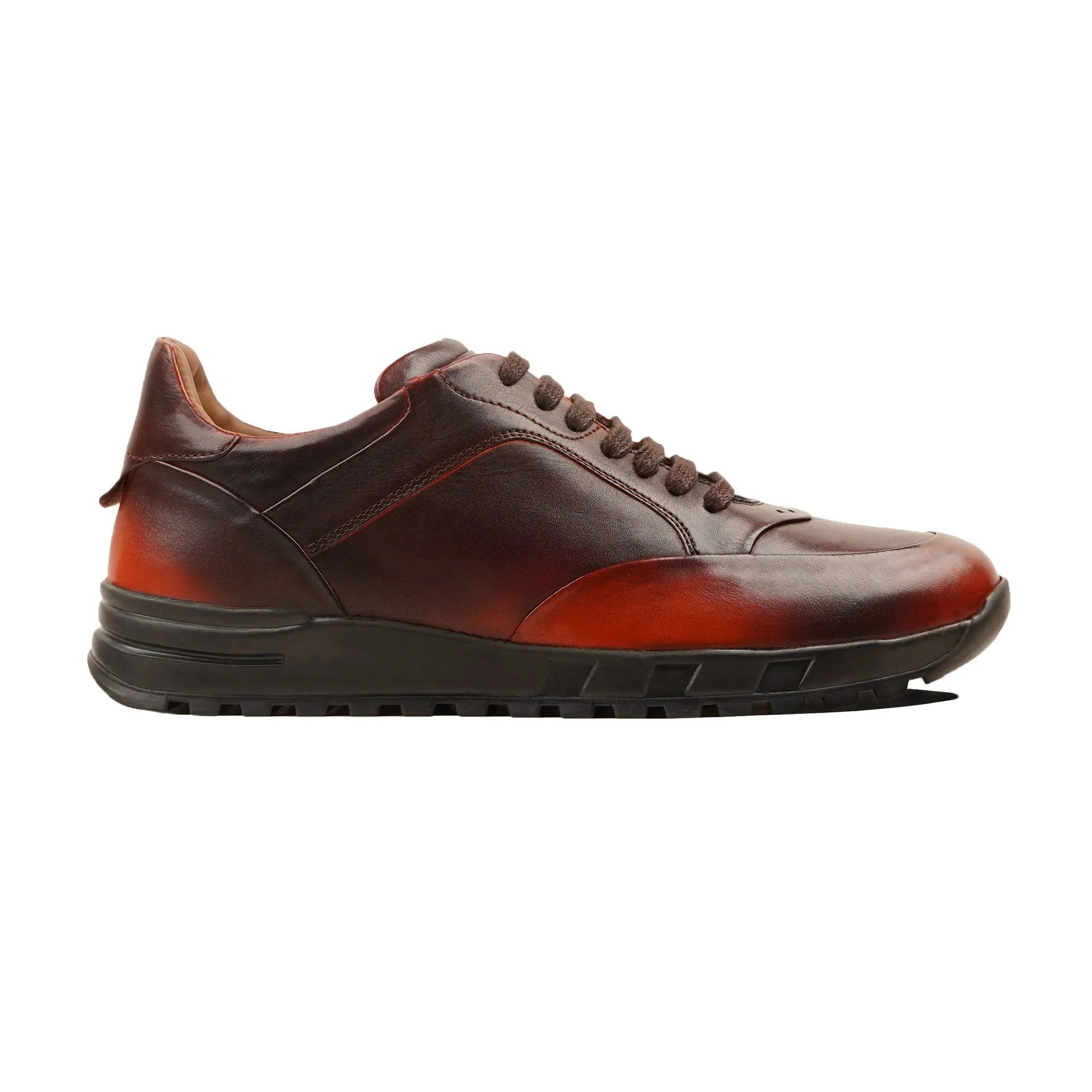 Bigar - Men's Brown Calf Leather Jogger