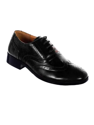 Boys Black Wingtip Oxford Shoes 11-5 Kids