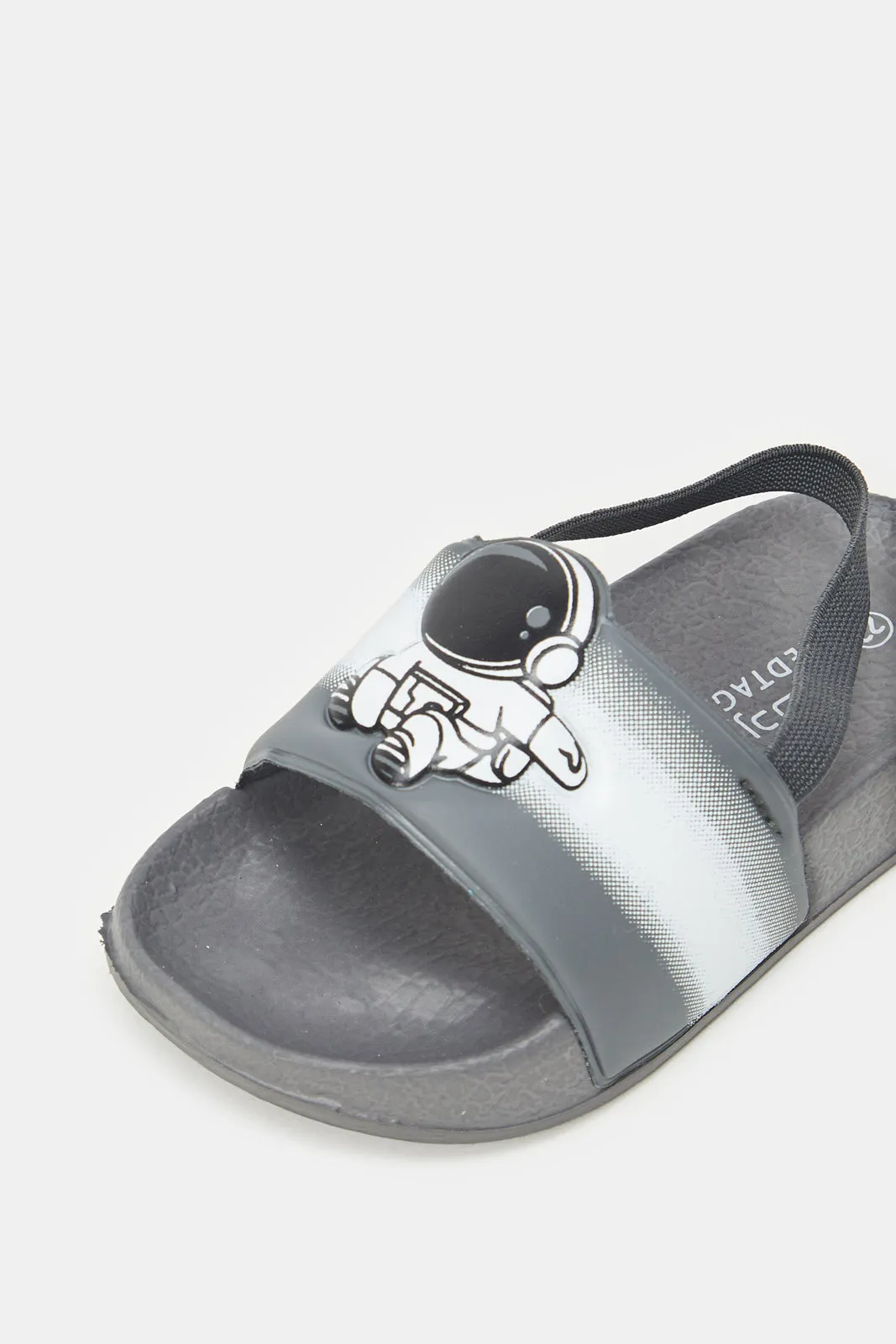 Boys Grey Astronaut Embossed Slide