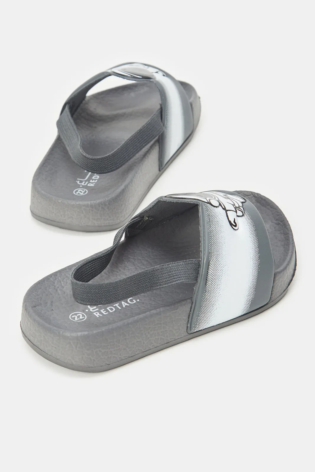 Boys Grey Astronaut Embossed Slide