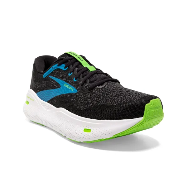 Brooks Men's Ghost Max Wide Black/Atomic Blue/Jasmine