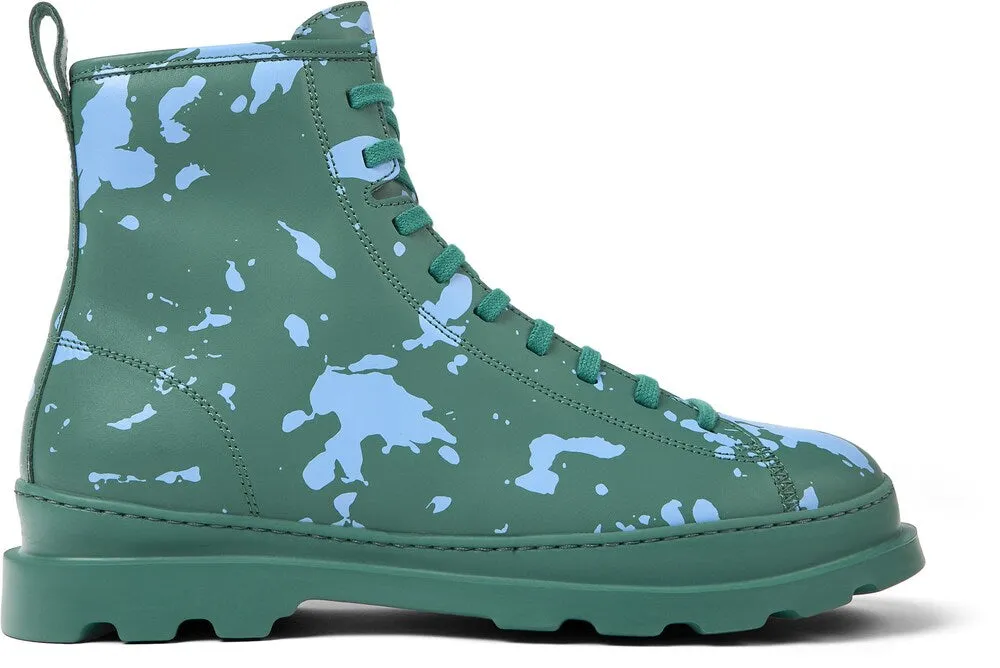 Camper Brutus lace-up boots, green