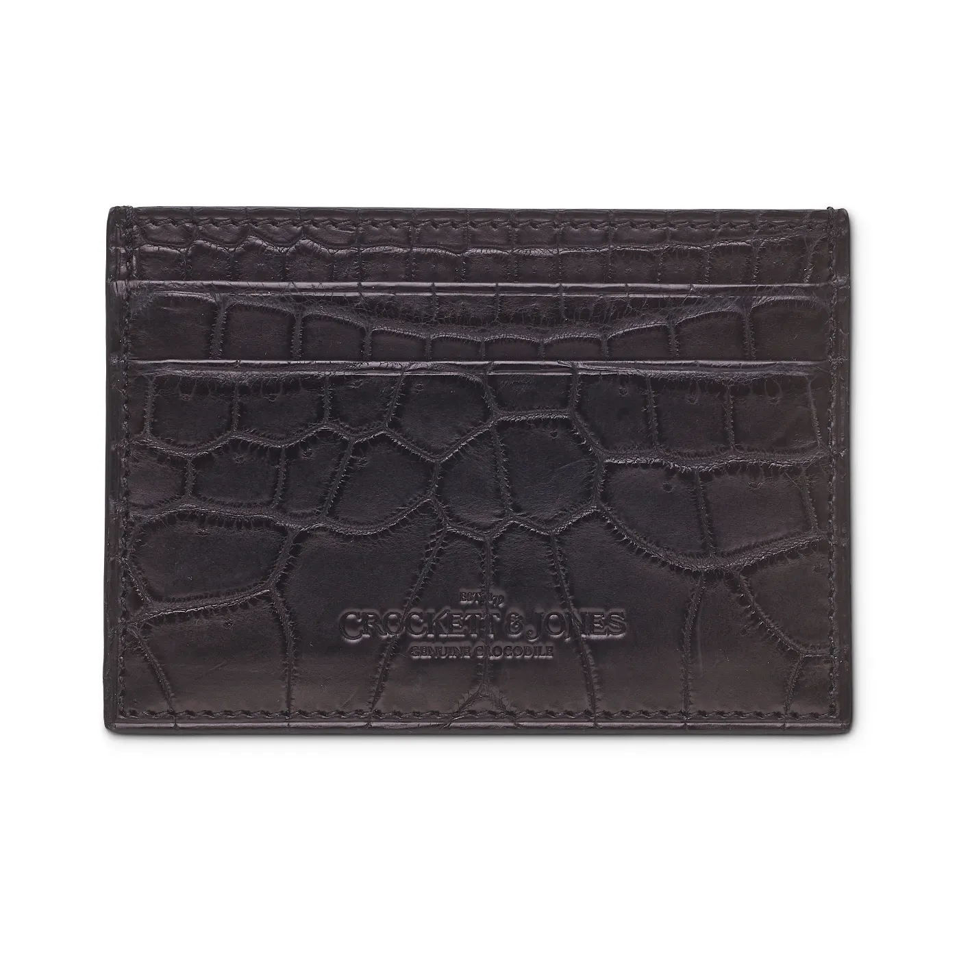 Card Holder Black Crocodile