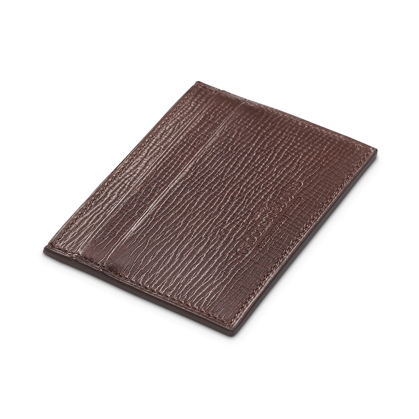 Card Holder Dark Brown Willow Grain