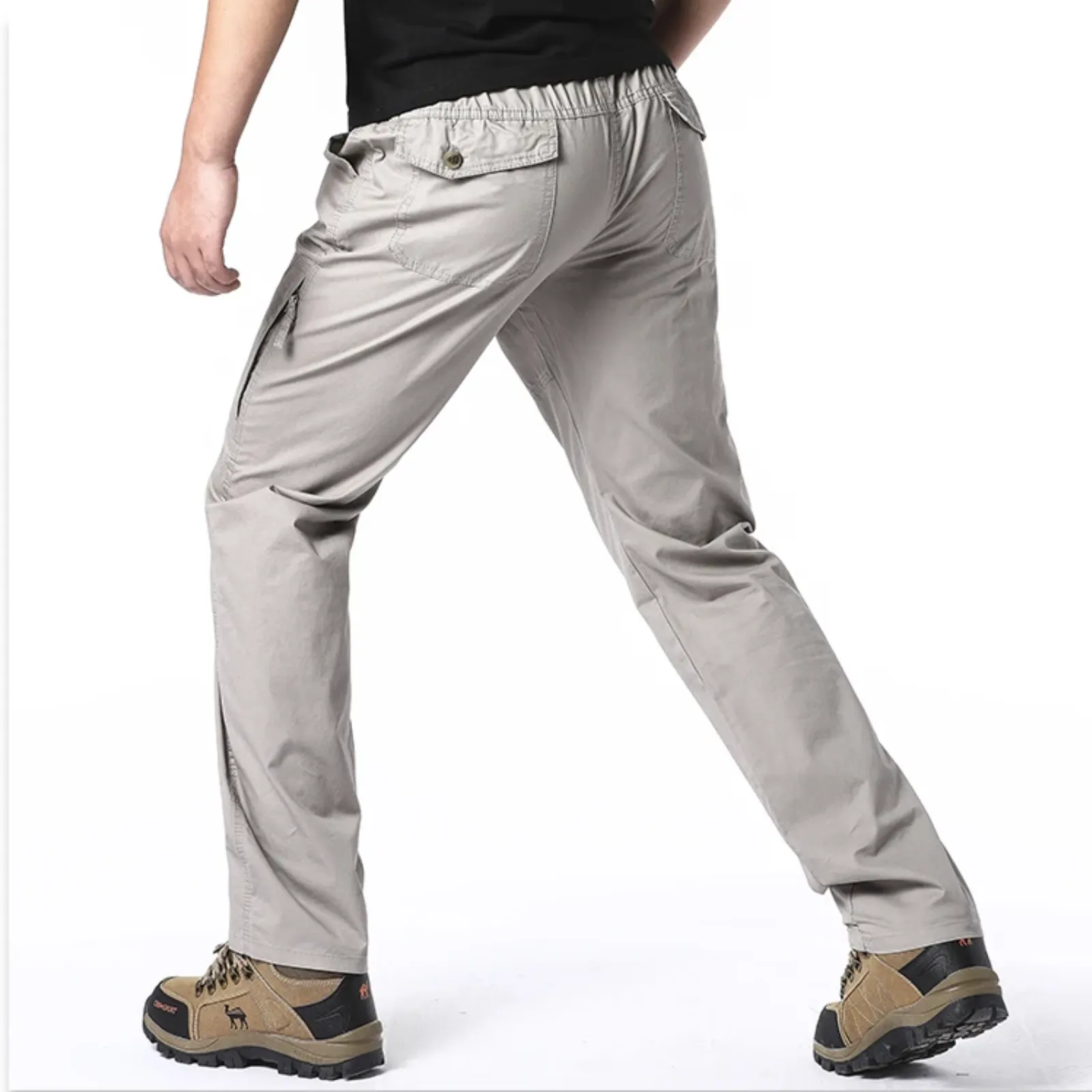 Cargo trousers men - Comfortable outdoor trousers with zip pockets, robust