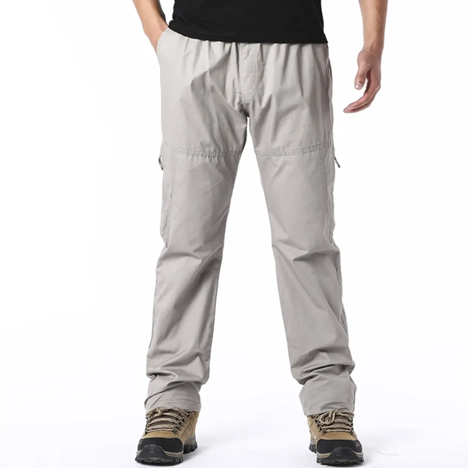 Cargo trousers men - Comfortable outdoor trousers with zip pockets, robust