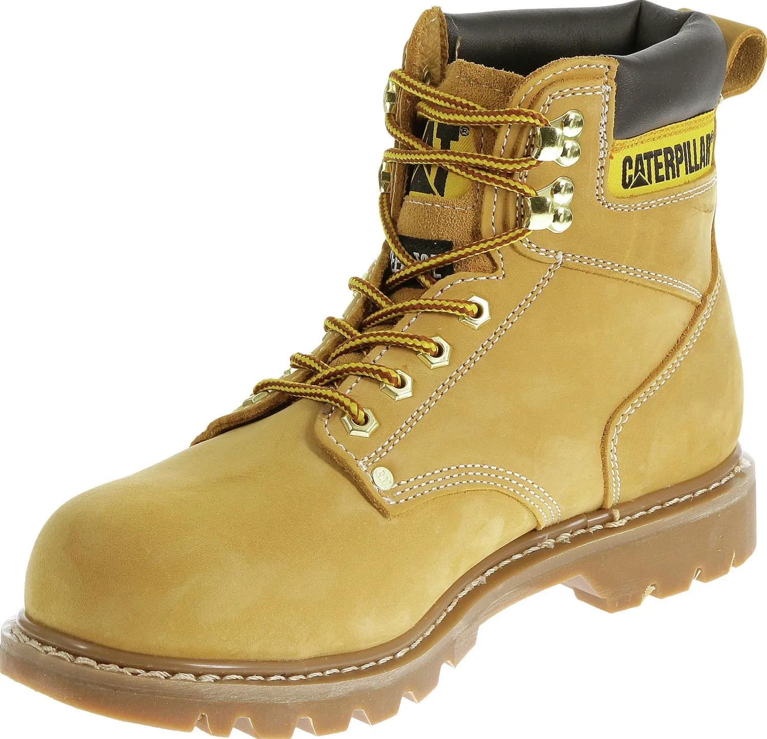 CAT Mens Second Shift St Honey Leather Work Boots