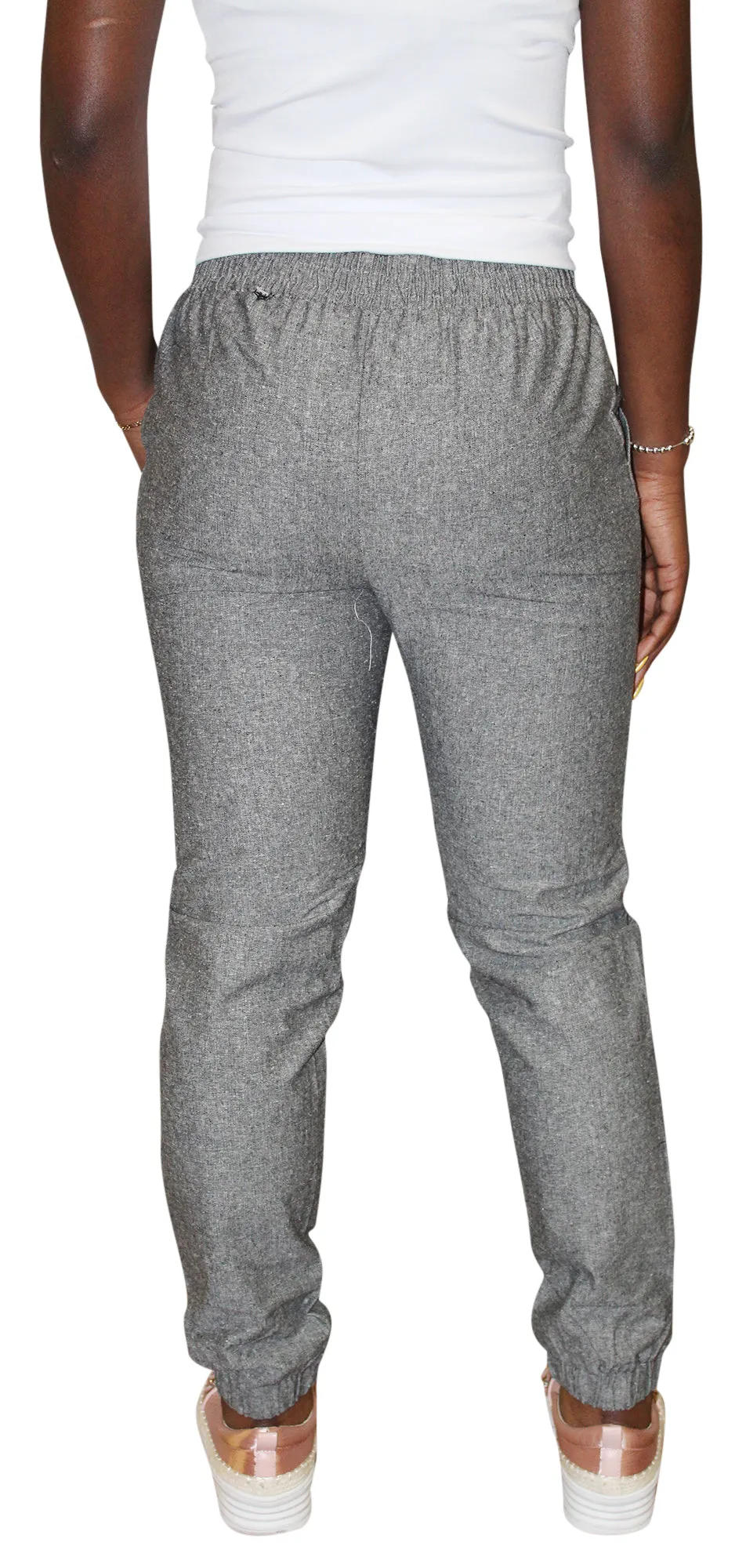 Chances R Womens Linen Denim Jogger