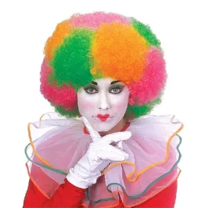 Clown Multi Colour Neon Wig - Adult