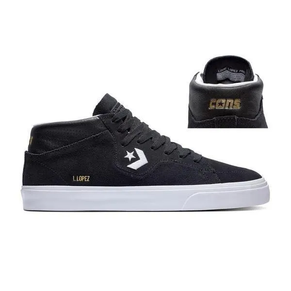 Converse Louie Lopez Pro Mid Black - Black - White