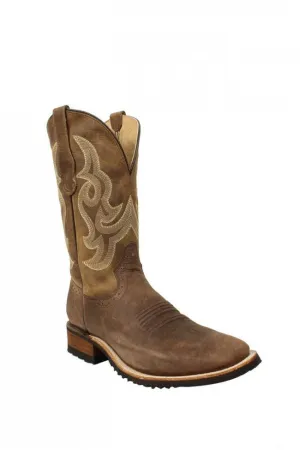 Corral Men's Tan Embroidered Rubber Sole Boots L5301