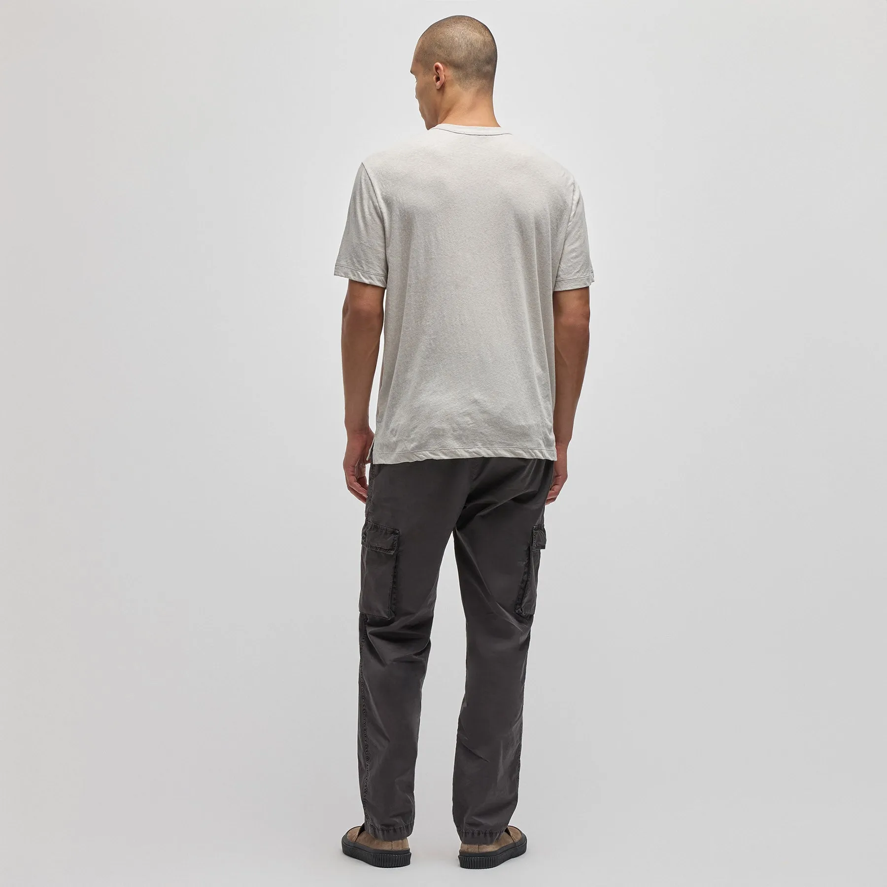 Cotton Jersey Short Sleeve Henley - Salt