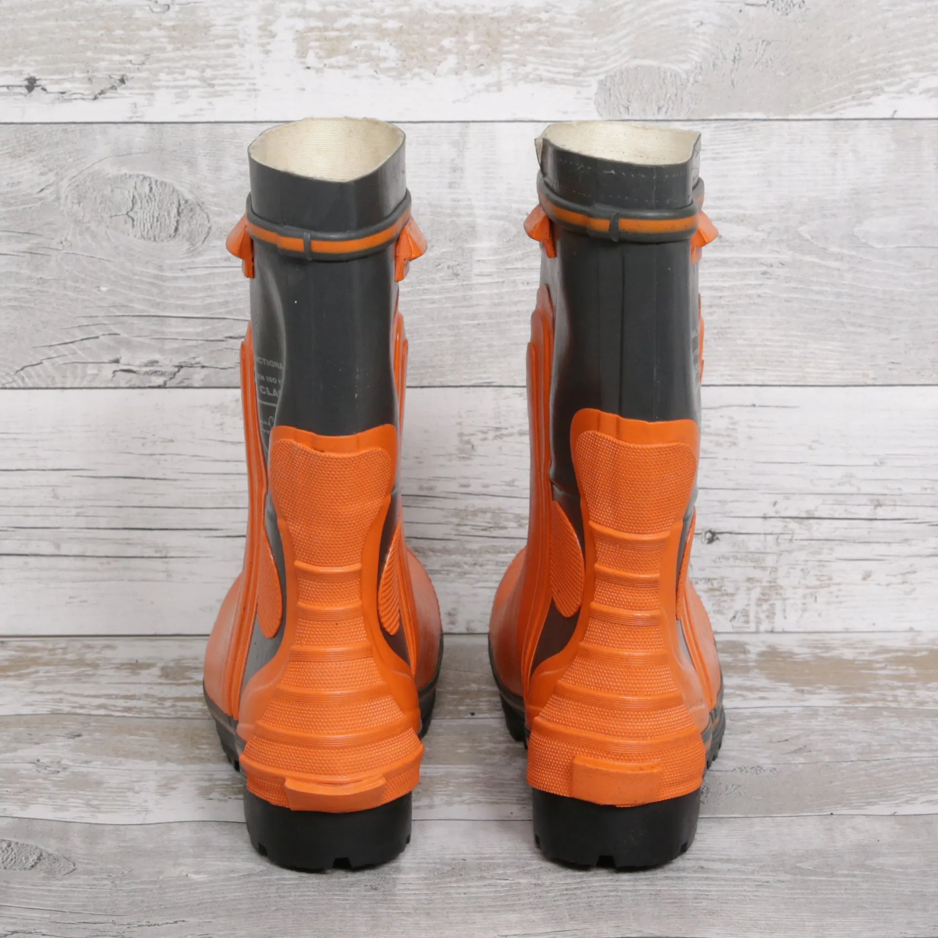 De-Branded Steel Toe Cap Chainsaw Class 2 Wellington Boots UK6.5