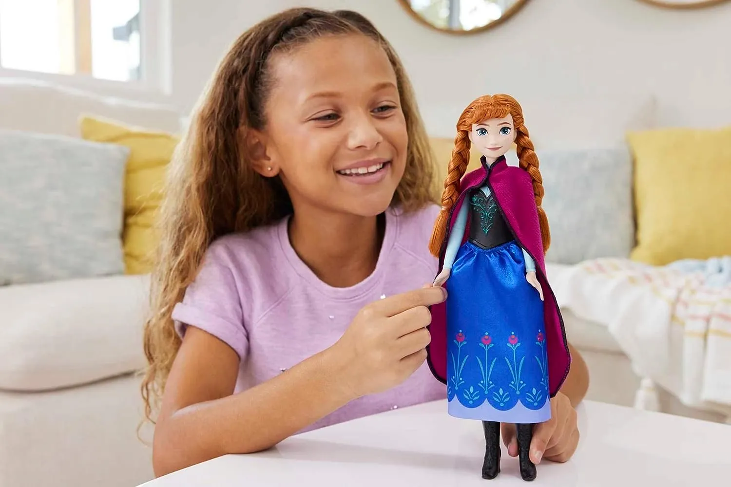 Disney Frozen 2023 Anna Posable Fashion Doll with Signature Clothing and Accessories Inspired Frozen Movie for Ages 3  (HLW49)