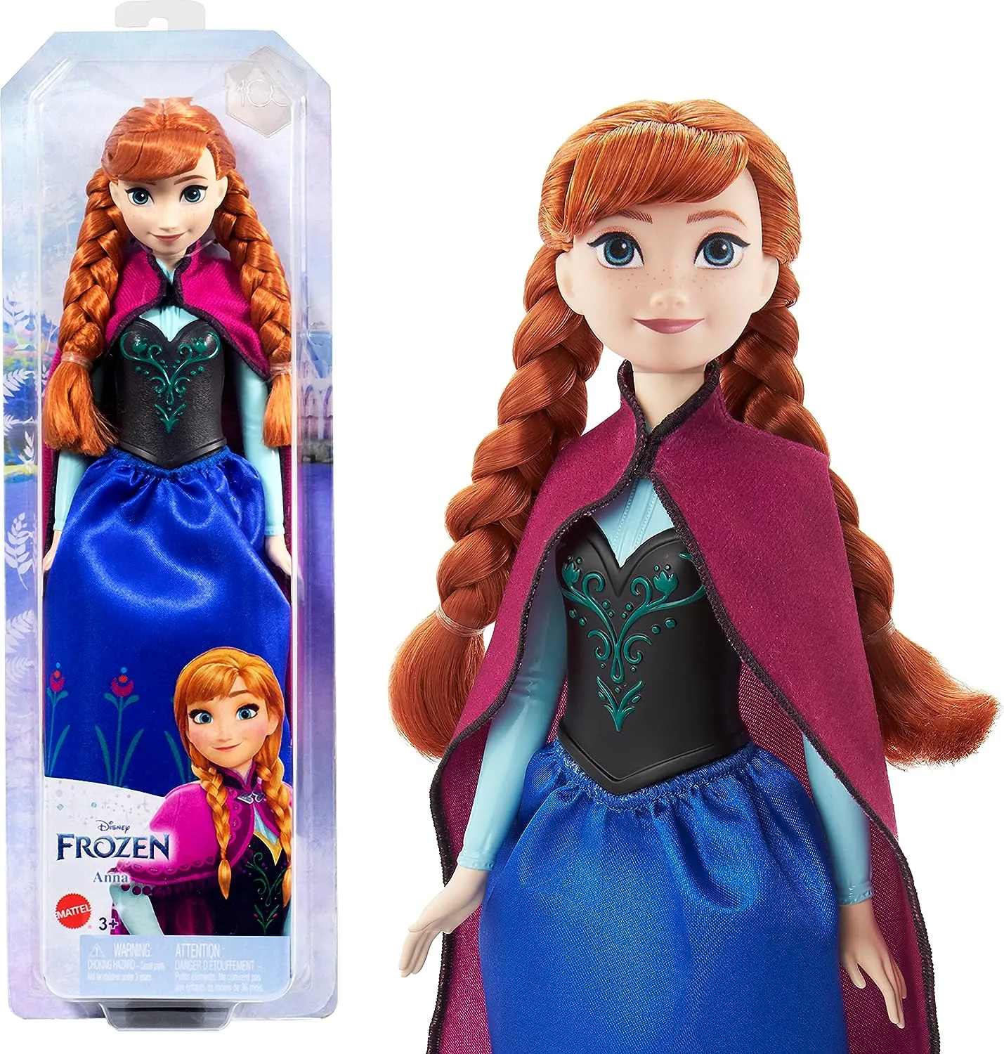 Disney Frozen 2023 Anna Posable Fashion Doll with Signature Clothing and Accessories Inspired Frozen Movie for Ages 3  (HLW49)