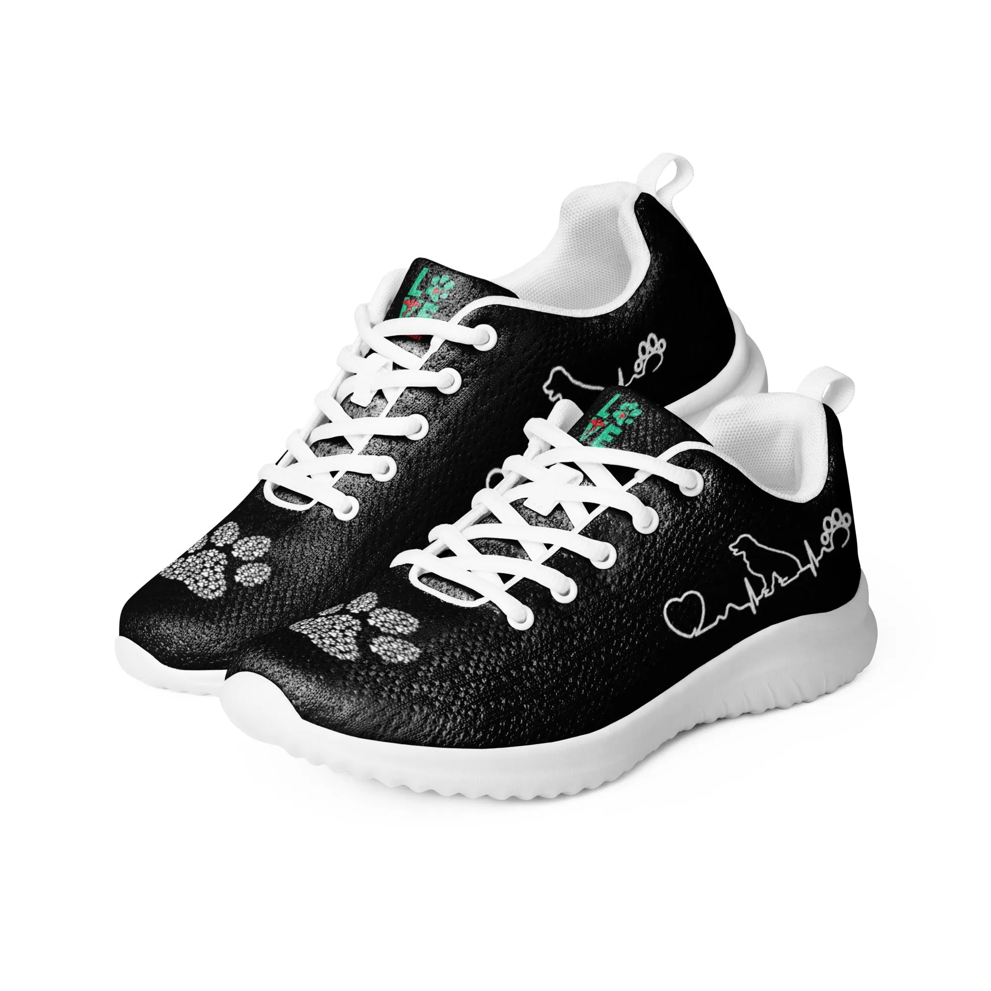 Dog Pulse with Paw Print Women's athletic shoes