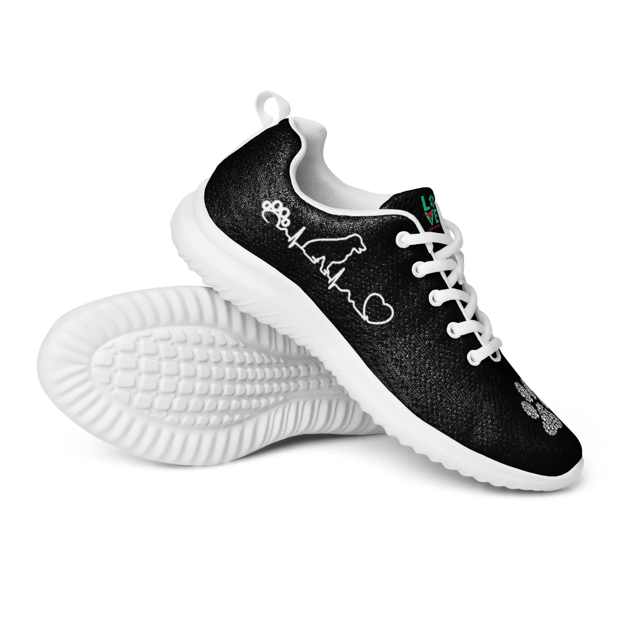 Dog Pulse with Paw Print Women's athletic shoes