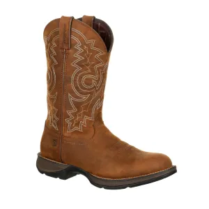 Durango Mens Coyote Brown Leather WP Rebel Cowboy Boots