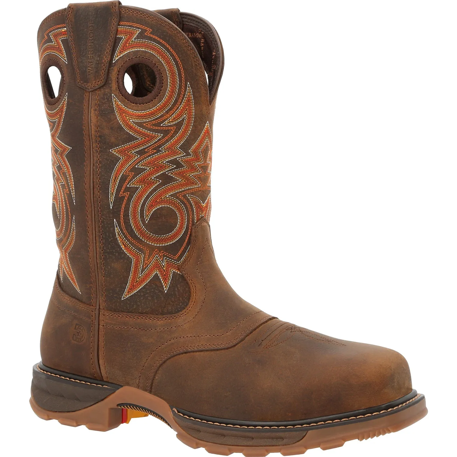 Durango Mens Maverick XP CT WP Burly Brown Leather Work Boots