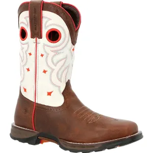 Durango Womens Maverick ST WP Sable/White Leather Work Boots