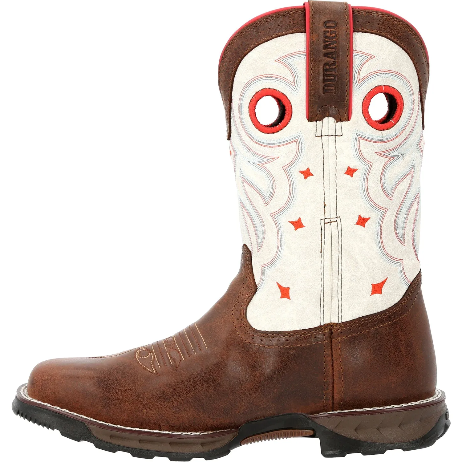 Durango Womens Maverick ST WP Sable/White Leather Work Boots